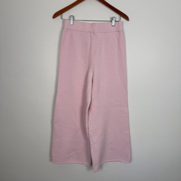 Sincerely Jules Bouclé Knit Wide-Leg Sweater Lounge Pants | Cropped, Textured - Picture 3 of 6